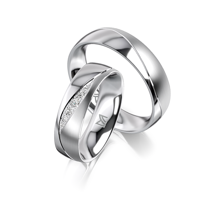 MEISTER Wedding-Ring PHANTASTICS Twinset 46 - wedding-rings whitegold ...